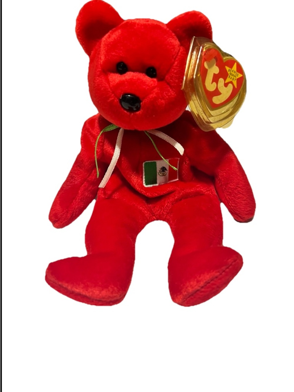 Ty Retired beanie baby Osito‎ Mexico bear red with tag
